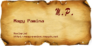 Magy Pamina névjegykártya